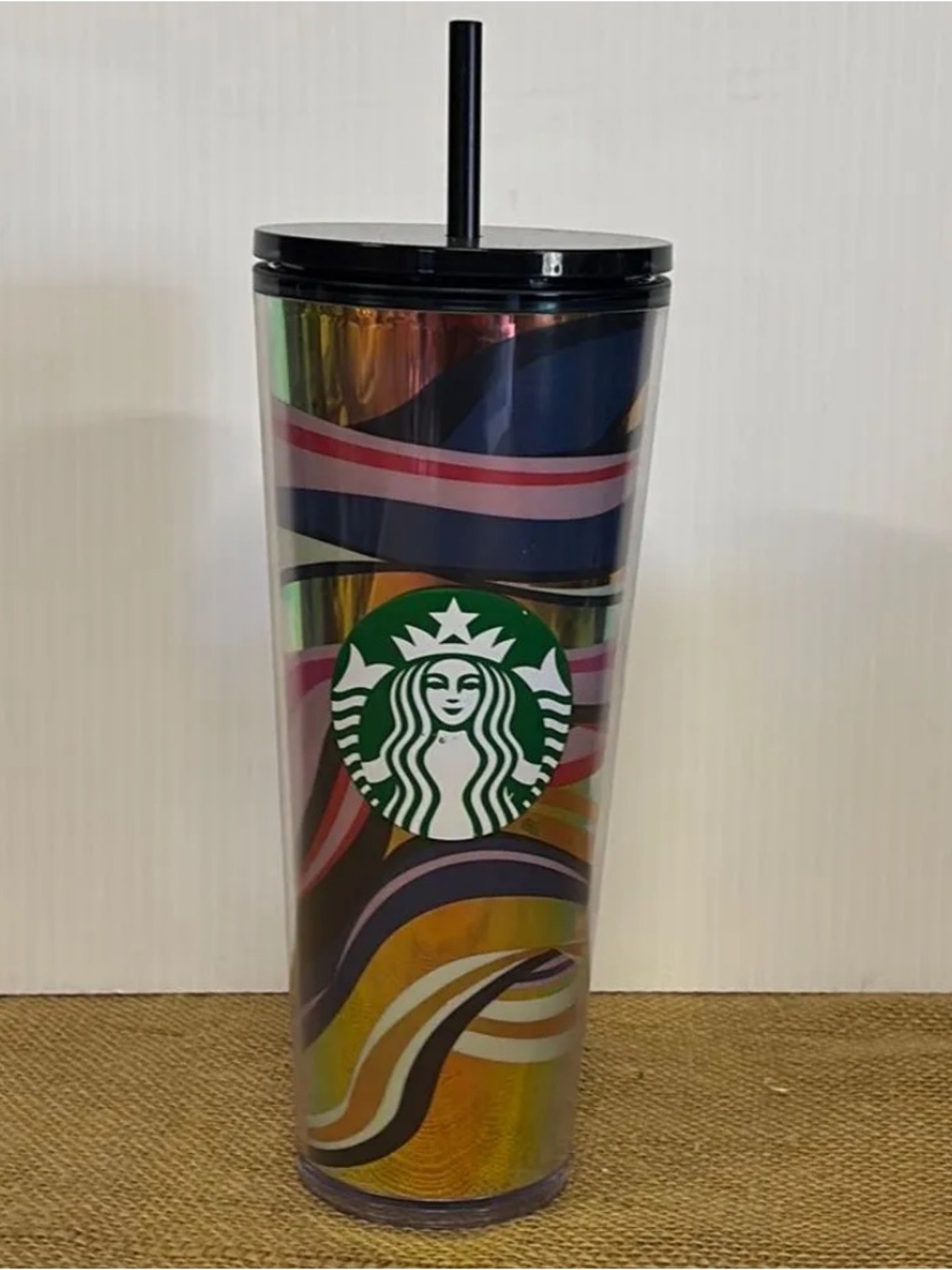 Starbucks • Tumbler • Holiday Swirl Ribbon 2021 • Venti Cold Cup 24oz